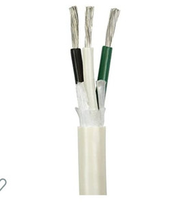 lot 6962 image: 63 AWG UL Spec Reqd Triplex Round AC Marine Wire,Tinned Copper Boat Cable&nbsp