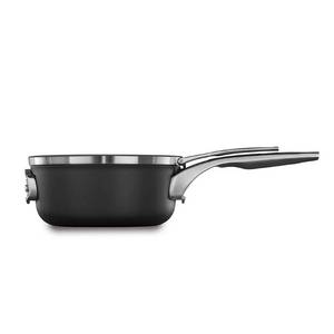 lot 6976 image: Calphalon Premier 2.5qt Hard Anodized Nonstick Space Saving Sauce Pan With Cover