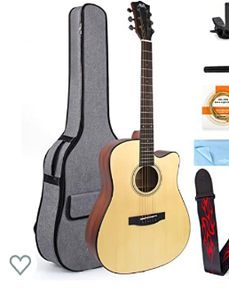 lot 6990 image: Aklot Acoustic Guitar for Beginners 41 Inch Full Size