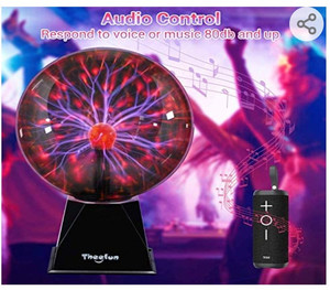 lot 7003 image: Plasma Ball, 8 Inch Plasma Lamp