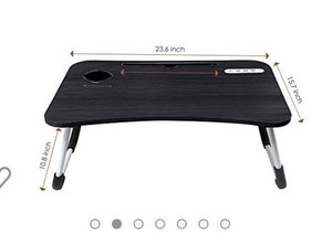 lot 7009 image: Hometech Solutions Foldable Lap Desk for Laptop and Writing,Black