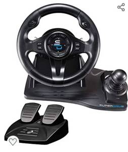 lot 7012 image: Superdrive steering racing wheel with pedals, paddles, shifter and vibration for Xbox Serie XS, PS4, Xbox One, PC