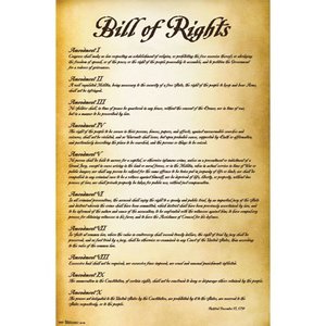 lot 7026 image: Bill of Rights U.S.A Wall Poster
