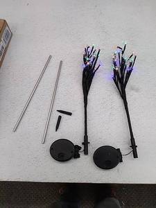 lot 7043 image: 2 solar powered outdoor decor