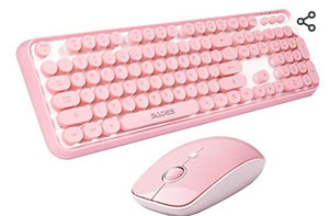 lot 7045 image: SADES V2020 Wireless Keyboard and Mouse Combo,Pink