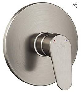 lot 7068 image: PULSE ShowerSpas 3001-RIV-PB-BN Tru-Temp Mixing Valve, Pressure Balance Rough-In Valve Trim Kit, Round, 12 NPT, Brushed Nickel