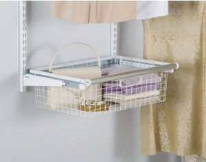 lot 7077 image: Rubbermaid Steel Sliding Wire Wall Hanging Basket