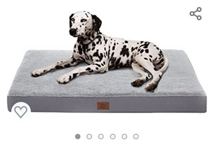 lot 7107 image: Eterish Large Orthopedic Dog Bed, Grey