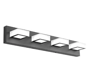 lot 7112 image: Ralbay LED Black Vanity Light 4 Lights Acrylic Modern
