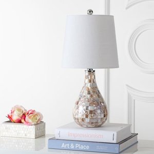 lot 7144 image: Mona 20.5 Mini LED Table Lamp, Seashell by JONATHAN Y