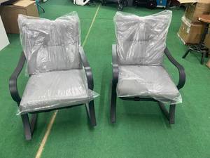 lot 1270 image: Brand new Rocking patio Outdoor chairs