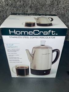 lot 1318 image: 10 Cup Coffee Percolator appears new
