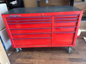 lot 1343 image: Blue-Point Roll around tool box 54 inch x24 deep