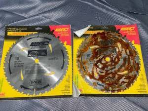 lot 1378 image: New 10 inch saw blades