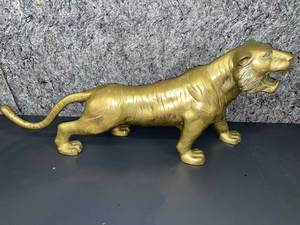 lot 1399 image: Huge Brass Tiger almost 30 inches long retail was $149.99