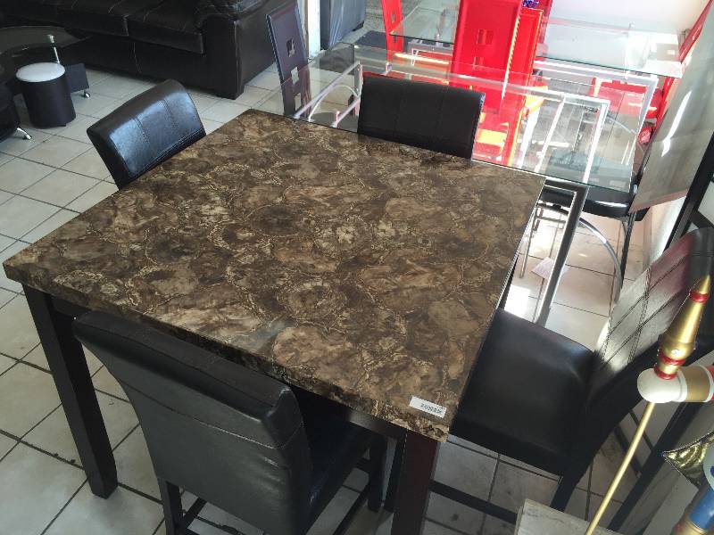 lot 1169 image: 5 PIECE DINING TABLE SET BY COASTER FINE FURNITURE