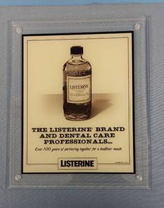 lot 32621 image: Listerine Brand Advertising in Frame 10 x 12