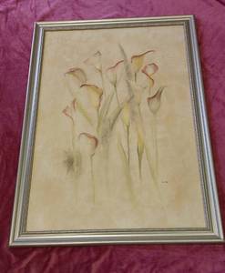 lot 32627 image: Blum LilieTuli Framed Painting 39.5 x 27.5