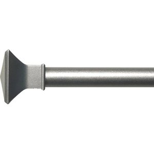 lot 32636 image: Mainstays 58 Inch Nickel Square, 28 to 48�� Width, Single Curtain Rod Set