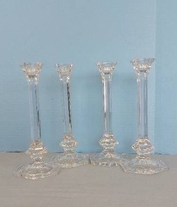 lot 32642 image: 4 - 24% Lead Crystal Candle Stick Holders