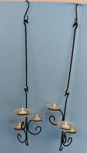 lot 32644 image: Set of 2 Metal CandleTea Lite Holders