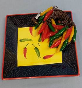 lot 32650 image: Jalape�o Plate & String of Jalape�o Lights, tested works