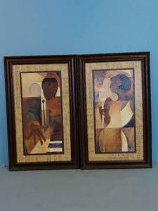 lot 32651 image: 2 PC Wall Art Set, Misic Theme