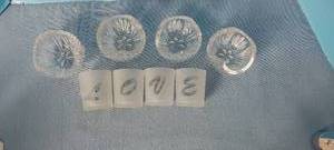 lot 32681 image: LOVE Candle HoldersCrystal Candle Holders