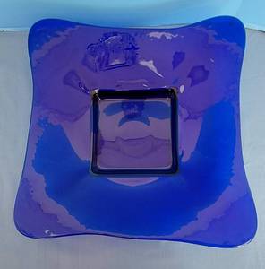 lot 32730 image: Very Large Cobalt Blue Platter