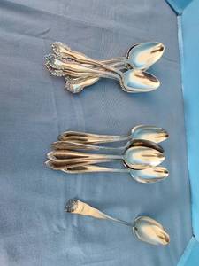 lot 32777 image: Silver Plate Spoons
