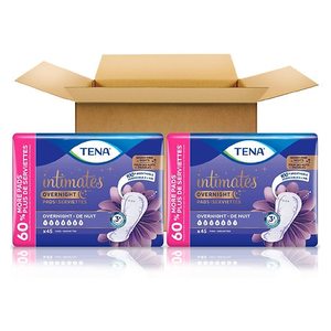 lot 3015 image: Tena Intimates Overnight Absorbency IncontinenceBladder Control Pad with Lie Down Protection, 90 ct