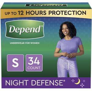 lot 3061 image: Depend Night Defense Womens Overnight Incontinence Underwear, S, Light Pink, 34 Count