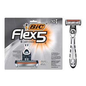 lot 3079 image: BIC Flex 5 Men��s 5-Blade Disposable Razor, 10 Count