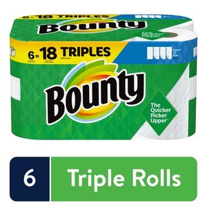 lot 3100 image: Bounty Select-A-Size Paper Towels, White, 6 Triple Rolls
