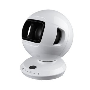 lot 3111 image: Better Homes & Gardens Battery Operated 2-in-1 Bladeless Room FanHeater with Remote, 10.6, White