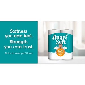 lot 3152 image: Angel Soft Toilet Paper 18 Mega Rolls  72 Regular Rolls