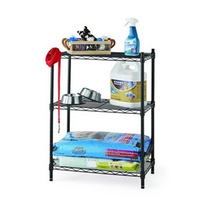lot 3561 image: Hyper Tough 3 Tier Stackable Wire Shelving Rack-Black, Accessories Collection