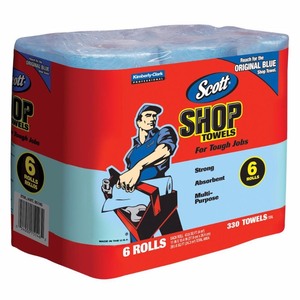 lot 3563 image: Scott Professional Multi-Purpose Shop Towels, 55 Sheets per Roll, 6 Ct