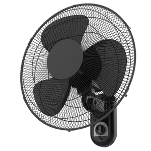 lot 3570 image: Pelonis 16 3-Speed Oscillating Wall-Mount Fan, FW40-F3B, Black