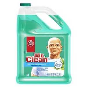 lot 3579 image: Mr. Clean Multi-Surface Cleaner with Febreze Freshness, Meadows & Rain, 128 fl oz