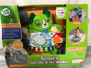 lot 3593 image: Scouts 3-in-1 Get Up and Go Walker, Baby Gym, Floor Play Toy, Green