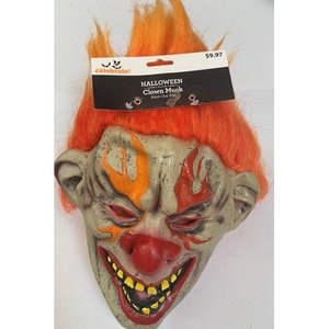 lot 3658 image: Halloween Orange Hair Clown Mask