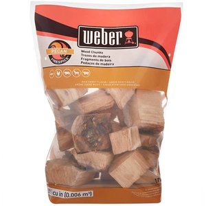 lot 3679 image: Weber Pecan Wood Chunks, 350 Cu. In. bag