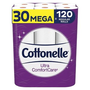 lot 3687 image: Cottonelle Ultra ComfortCare Soft Toilet Paper, 30 Mega Rolls