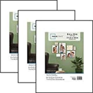 lot 3703 image: Mainstays 11x14 matted to 8x10 Format Picture Frame, Black, Set of 3