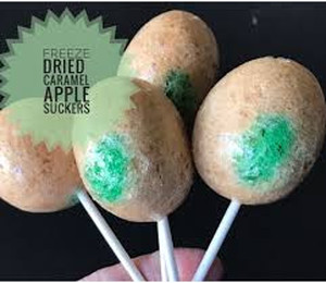 lot 70 image: Freeze Dried Caramel Apple Suckers (4 pack )