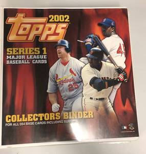 lot 94 image: Rare 2002 Topps Baseball Card Binder with only Stars Inside - Ichiro, McGwire, Pujols, Ripken, Bonds, Arod, Clemens, Piazza & More