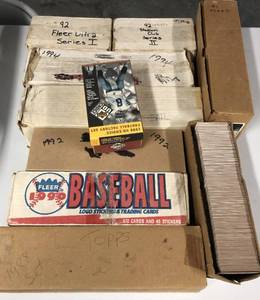 lot 97 image: Ten Boxes Packed Full of Sports Cards - Possible Complete Sets - Football and Baseball Only - 3,000-4,000 Cards