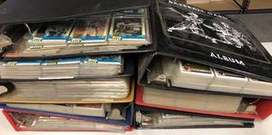 lot 101 image: Collection of Eight Binders of Sports Cards - Over 20 Pictures - Stars and Rookies - Derrick Thomas, Bonds, Ripken, Aikman, & More