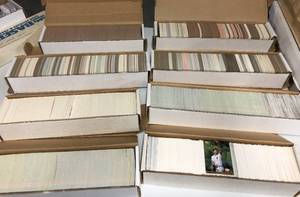 lot 105 image: Collection of 8 Full Boxes of Sports Cards - Including Jeter Rookie & Sets - All One Money - About 4,000 Cards